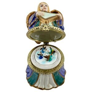 Mr Christmas Angel Music Box Carousel Hark The Herald Angels Sing 2010 Tested EC
